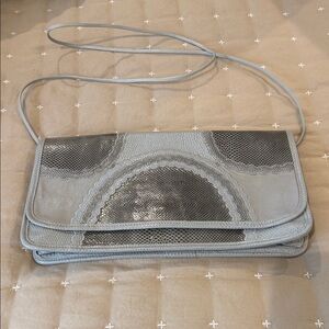 Carlos Falchi Gray and Black Clutch